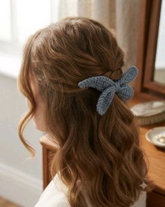 Red Crochet Flower Hair Clip