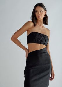 SUMMER AWAY couture black chic dress