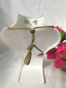 Exquisite Gold-Plated Emerald Necklace Set