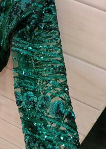 Stunning Sequin Emerald Green Blouse