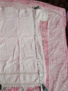 White crochet design kurta