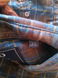 Louis Philippe Checked Slim Fit Shirt(new)