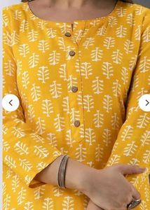 152.Bright Yellow Printed Kurta