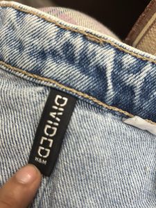 Light Wash Denim Mini Skirt