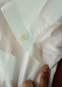 Classic White Short Sleeve Button-Up Top Shirt