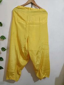 Yellow Floral Kurta with Dhoti Pants