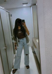 Distressed Light Wash Jeans