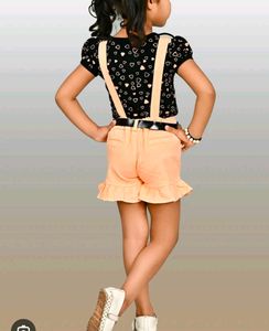 Very Cute Mickey Mouse Top With Dungree