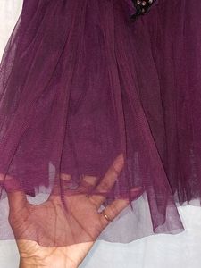 Purple Tinsel NET Baby Frock Bella Moda