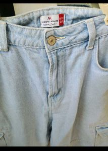 Light Wash Cargo Jeans
