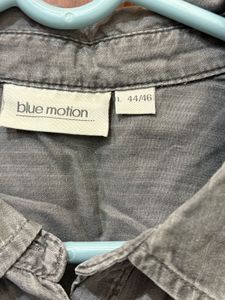Cropped Green Denim Shirt