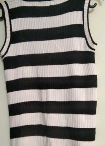 Striped Ribbed Sleeveless Top