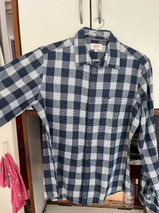 Lee Cooper Checked Blue Shirt