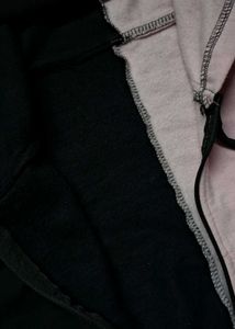 Colorblock Zip Up Hoodie - Black &amp; Pink