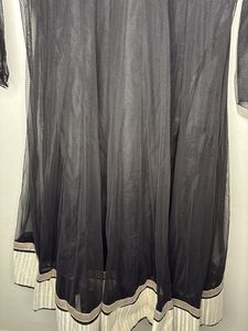 Elegant Black &amp; Gold Anarkali gown