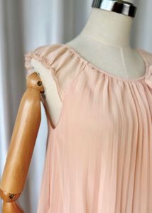 Elegant Peach Chiffon Party Dress