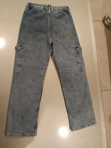 Light Wash Cargo Jeans