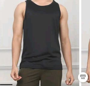 Men's Black Sleeveless Tank Top