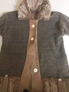 Chic Faux Fur Trimmed Cardigan