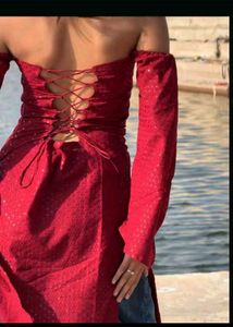 Stunning Red Sequin Kurta Top