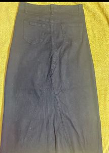 Dark Wash Maxi Denim Skirt
