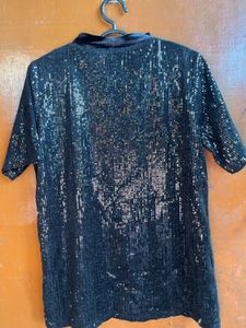 Sparkling Sequin V-Neck Top