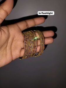Sparkling Gold Bangles Set of.12