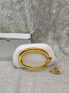 zara white 🤍 clutch with premium gold chain