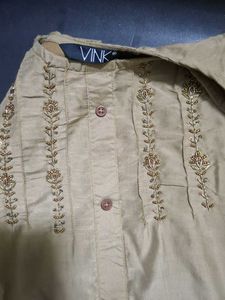 Embellished Olive Green Kurta