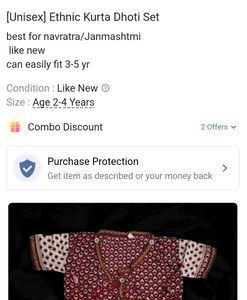 [Unisex] Ethnic Kurta Dhoti Set