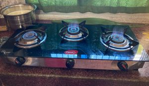 Pigeon Glass Top Gas Stove - 3 Burner