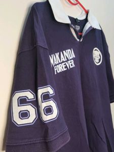 Wakanda Forever Black Panther Rugby Polo Shirt