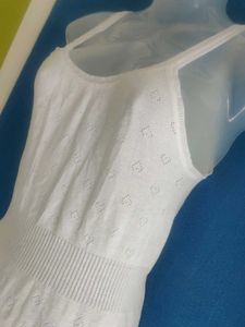 White thermal Tank Top