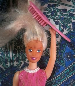 💕COMBO Blonde Hair Cute Barbie With Brush