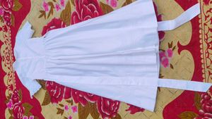 Elegant White Cotton Dress