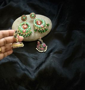 Combo Offer Meenakari Jumkha