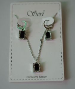 Elegant Rectangle Pendant Set two piece