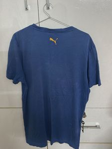 Puma Blue T-Shirt with Yellow Logo