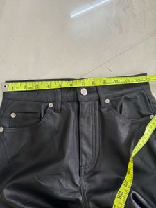 Black Faux Leather Pants