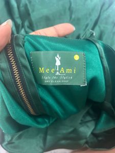 Emerald Luxe Satin Twist Dress