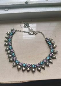 Boho Chic Pearl & Gemstone Necklace