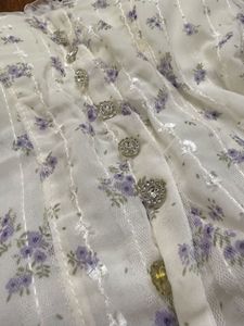 Floral Corset Top with Lace Trim