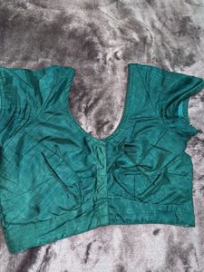 Elegant Green Readymade Saree Blouse