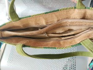 Green Plaid Tote Bag