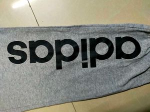 Adidas Grey Logo Sweatpants Jogger For Men