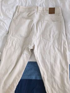 Men's Beige Straight fit jeans
