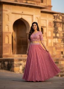 Elegant Pink Lehenga Choli Set