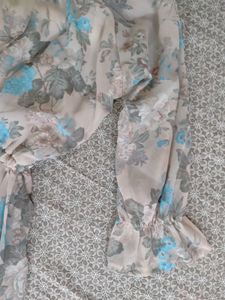 Floral Print Chiffon Dress