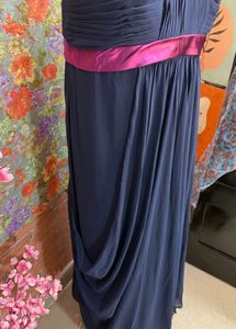 3 for 999 Elegant Navy Blue Strapless Gown