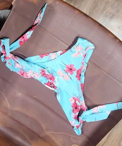 Blue Floral Bikini Bottom